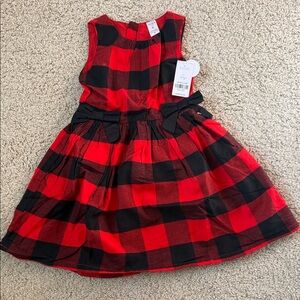 Carters buffalo plaid Red and Black Sleeveless holiday formal Dress
